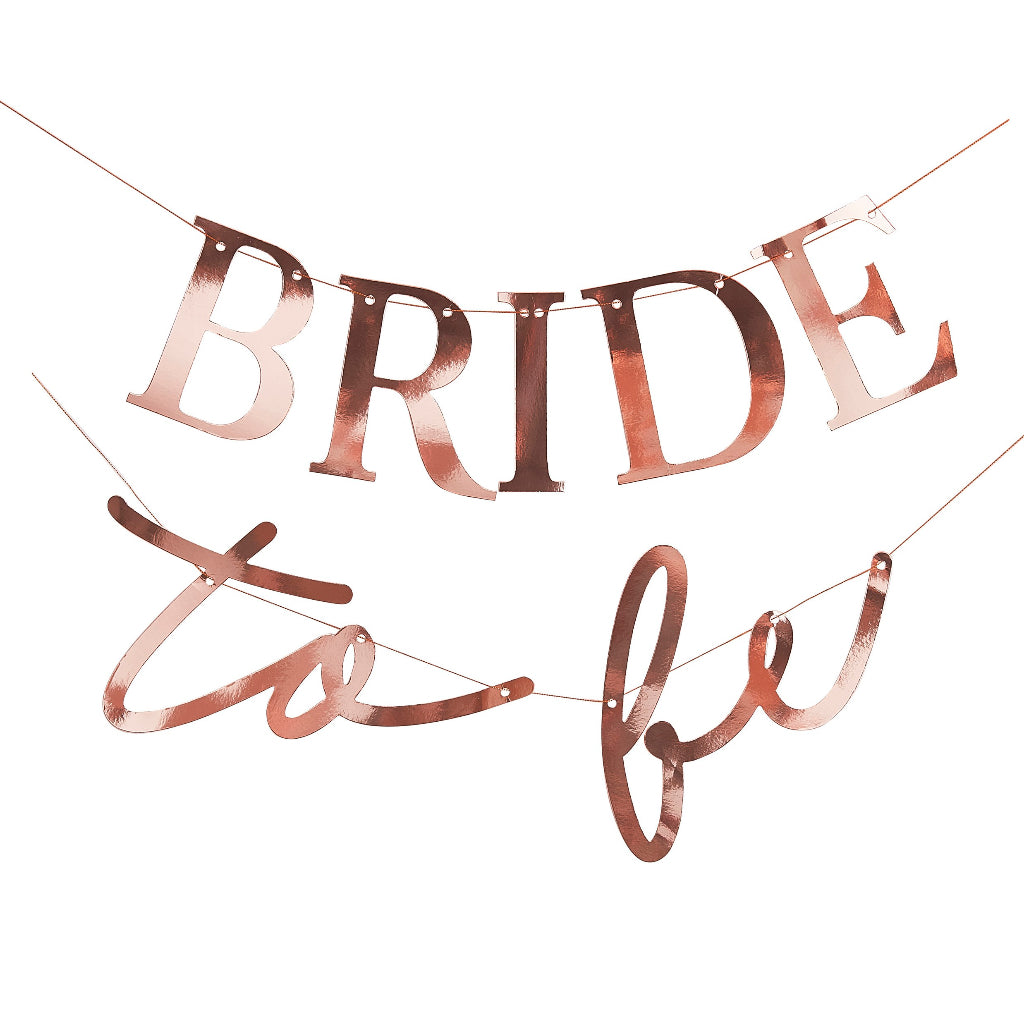 Cursive Large Font Bride to Be Banner