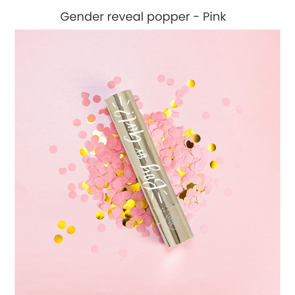 New Premium Gender Reveal Blue and Pink Popper for Gender Reveal "Boy or Girl" Parties