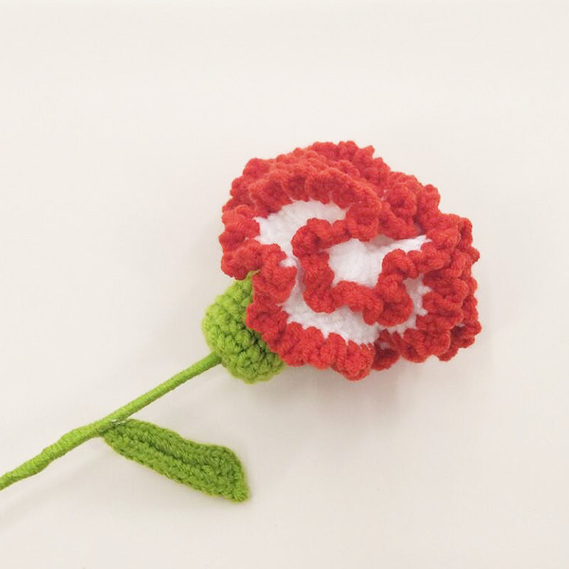 Knitted Woven Carnation Handmade Flower