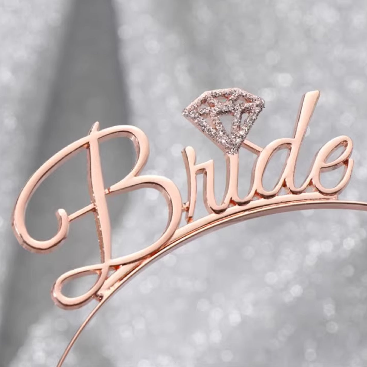 Bride Tiara Headband - Rose Gold