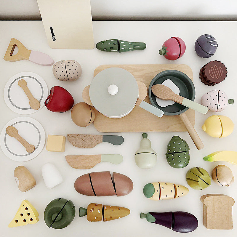 Mini Wooden Cooking Kitchen Play Set