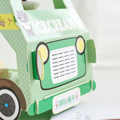 Kids Cake Cupcake Dessert Stand - Green Ice Cream Truck