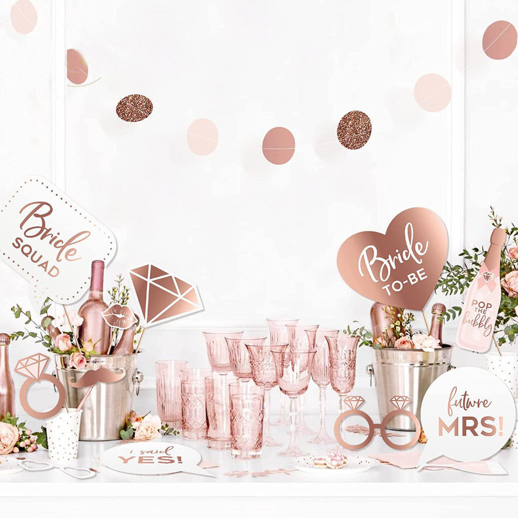 New Premium Rose Gold Bride To Be Photo Props