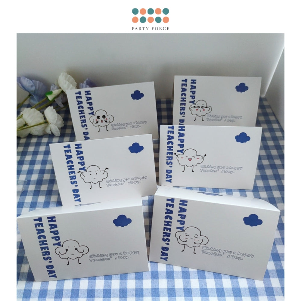 Cute Clouds Happy Teacher's Day Greeting Gift Card