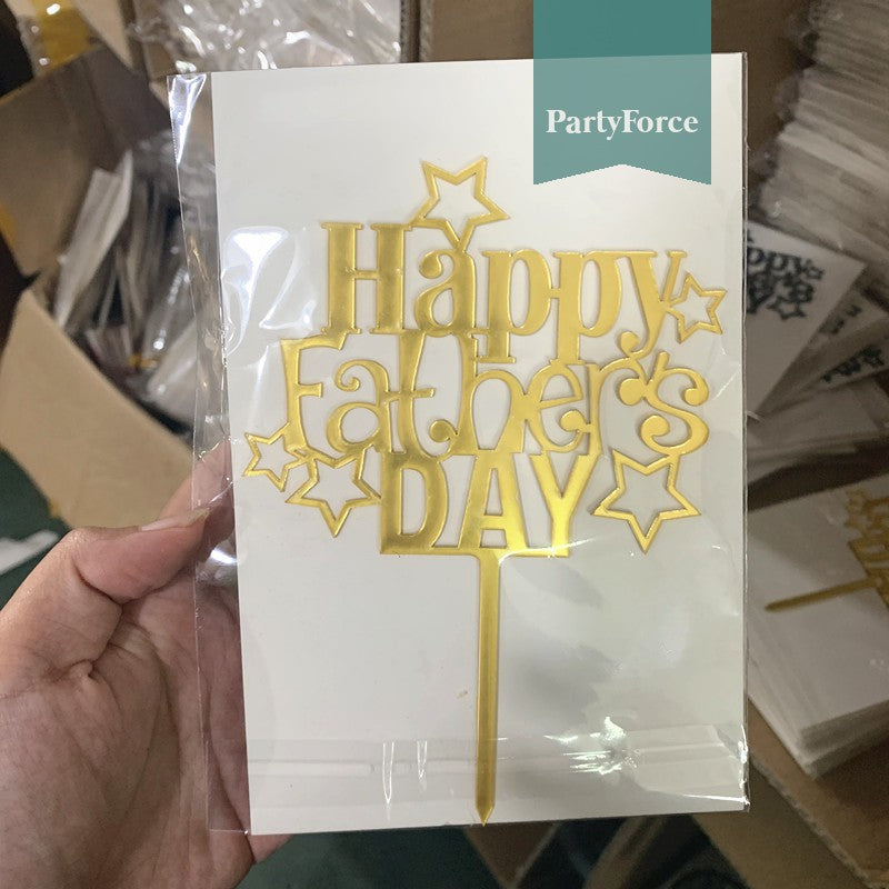 Happy Father's Day Cake Topper for party and Father's day cake decoration