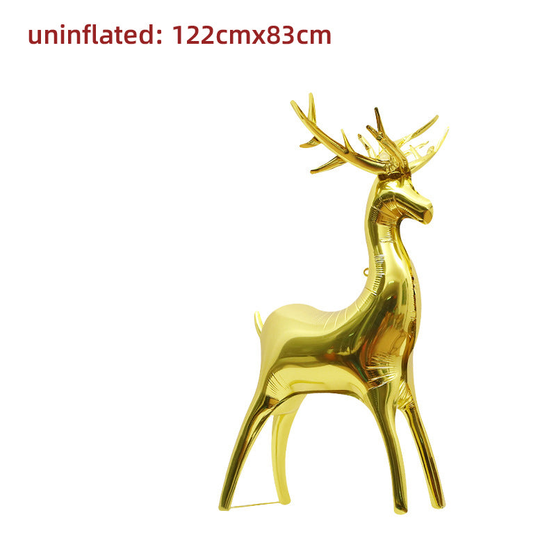 Christmas 3D Reindeer Sleigh Foil Balloon