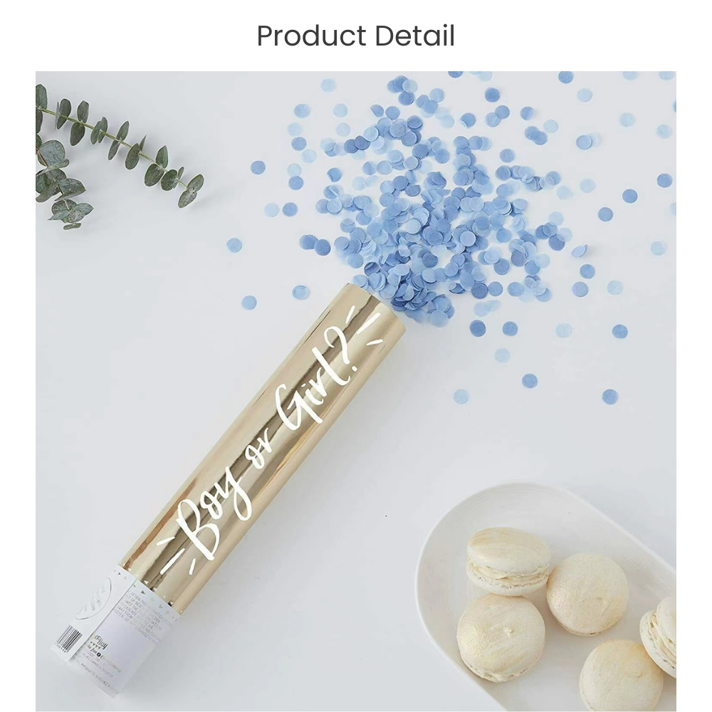 New Premium Gender Reveal Blue and Pink Popper for Gender Reveal "Boy or Girl" Parties