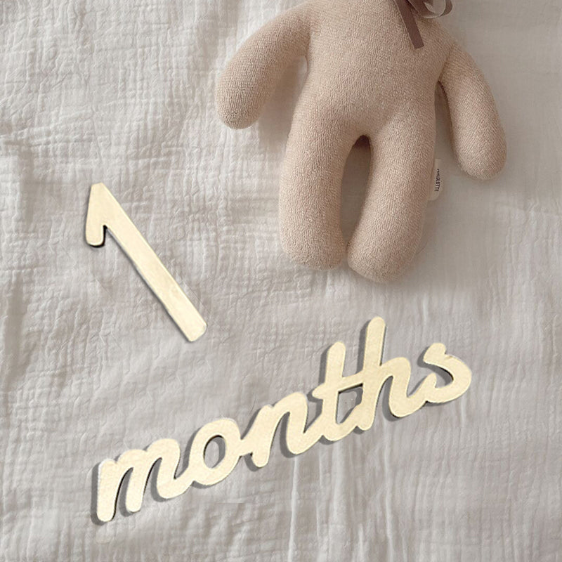 Wooden Photo Props Birthday Day Month Year Week Wall Decoration