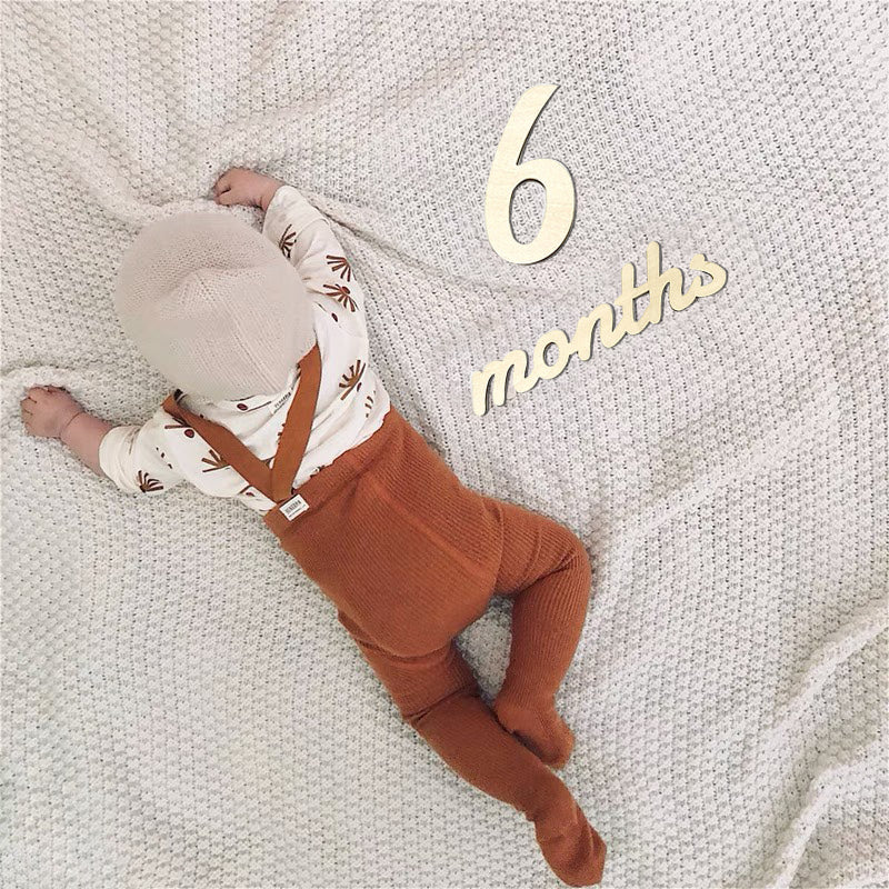 Wooden Photo Props Birthday Day Month Year Week Wall Decoration