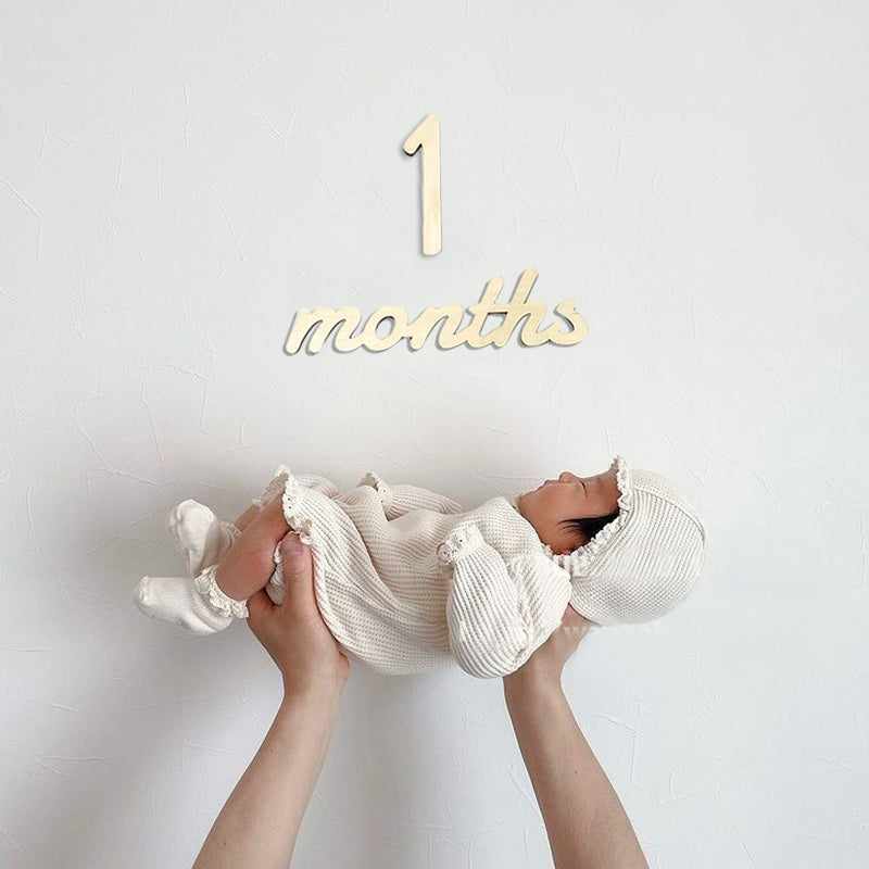 Wooden Photo Props Birthday Day Month Year Week Wall Decoration