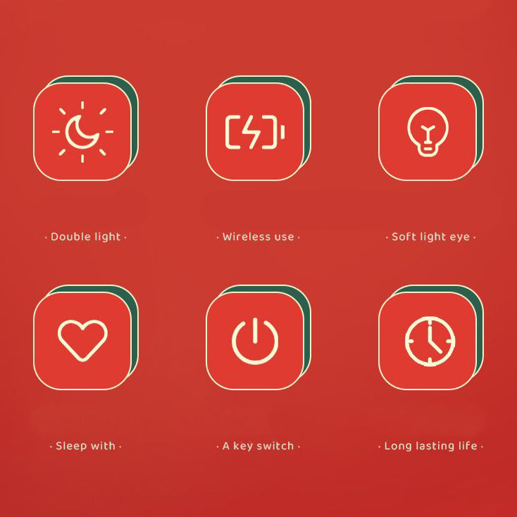 Mahjong Light Double LED Night Desk Lamp