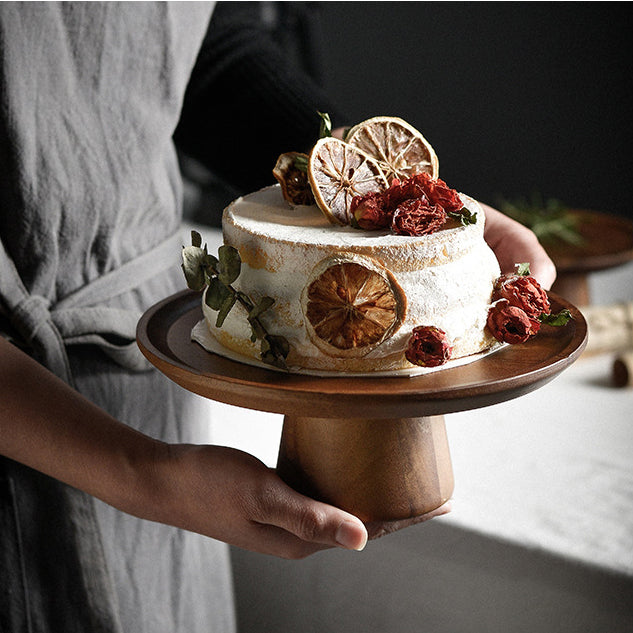 Acacia Wooden Cake Tray Stand