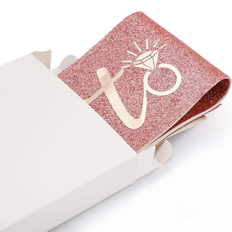 Gorgeous Bride to Be lowercase Glitter Rose Gold Sash