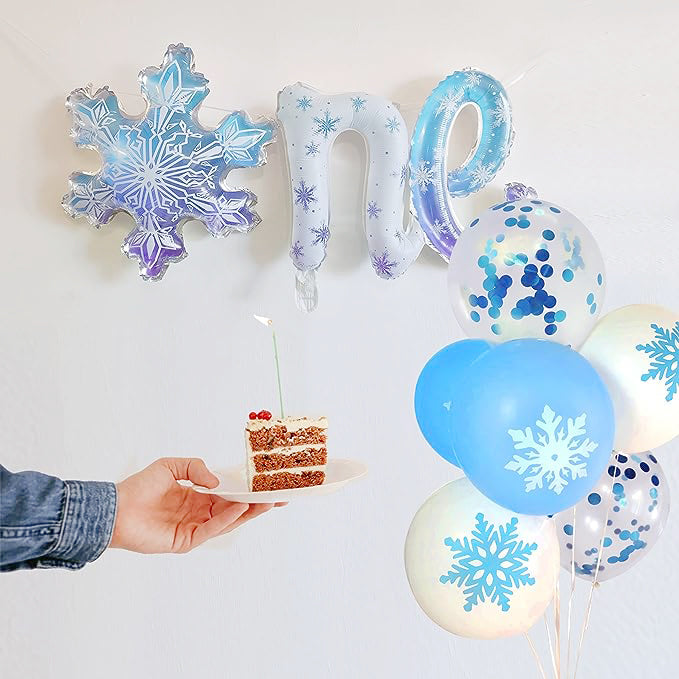 One Snowflake First Birthday Foil Balloon