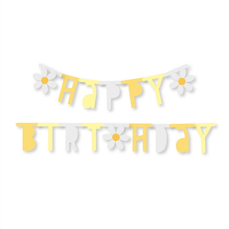 Happy Birthday Clip Banner - Daisy