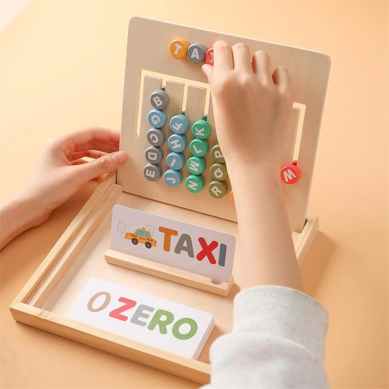 Montessori Word Math Box Training Cognitive Educational Letter Board Toys