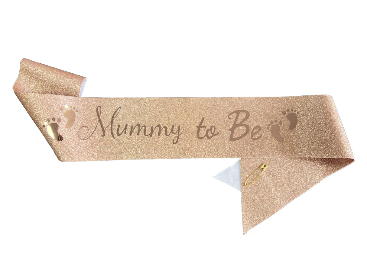 Rose gold "Mummy to Be" Satin Sash