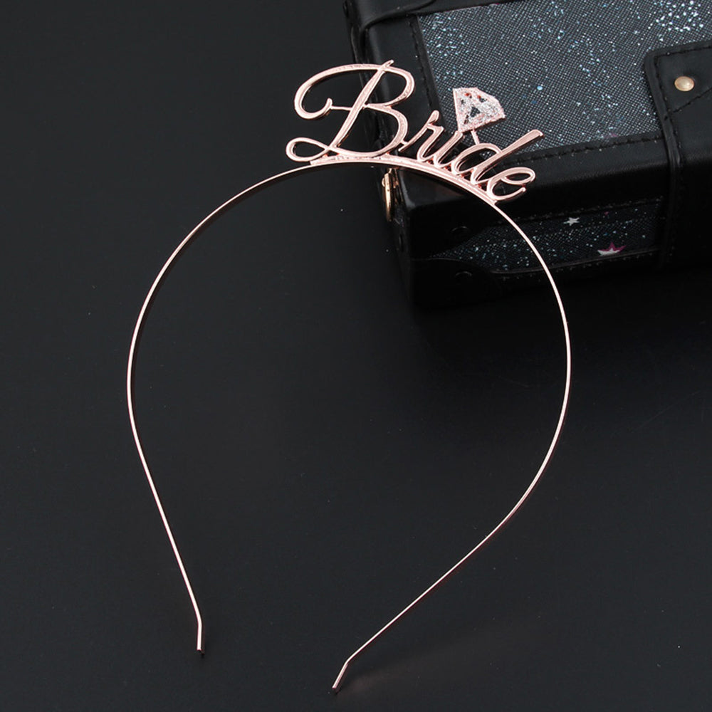 Bride Tiara Headband - Rose Gold