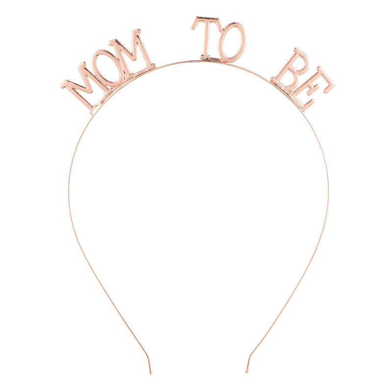 MOM TO BE Tiara Headband - Rose Gold