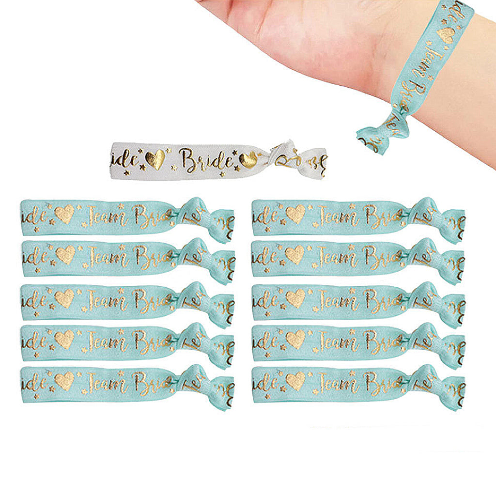 Bride to Be Team Bride Wristband Set - Green