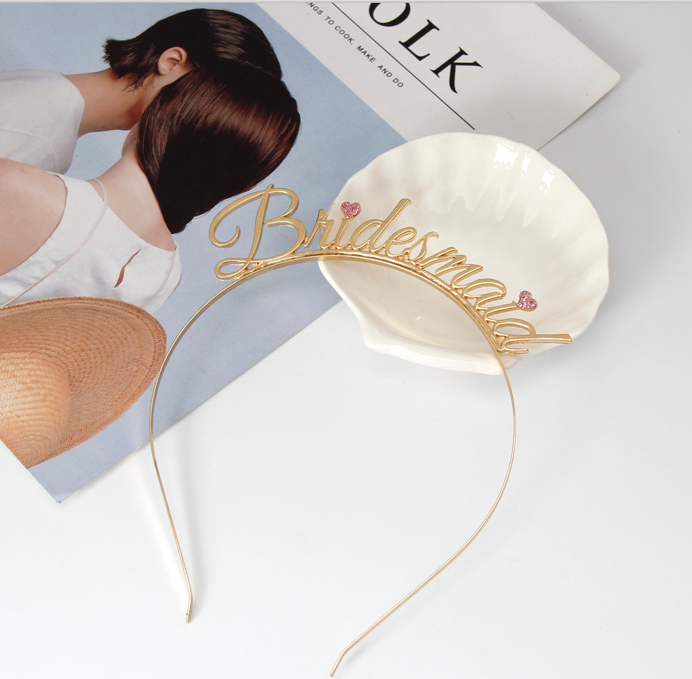 Bridesmaid Tiara Headband - Gold