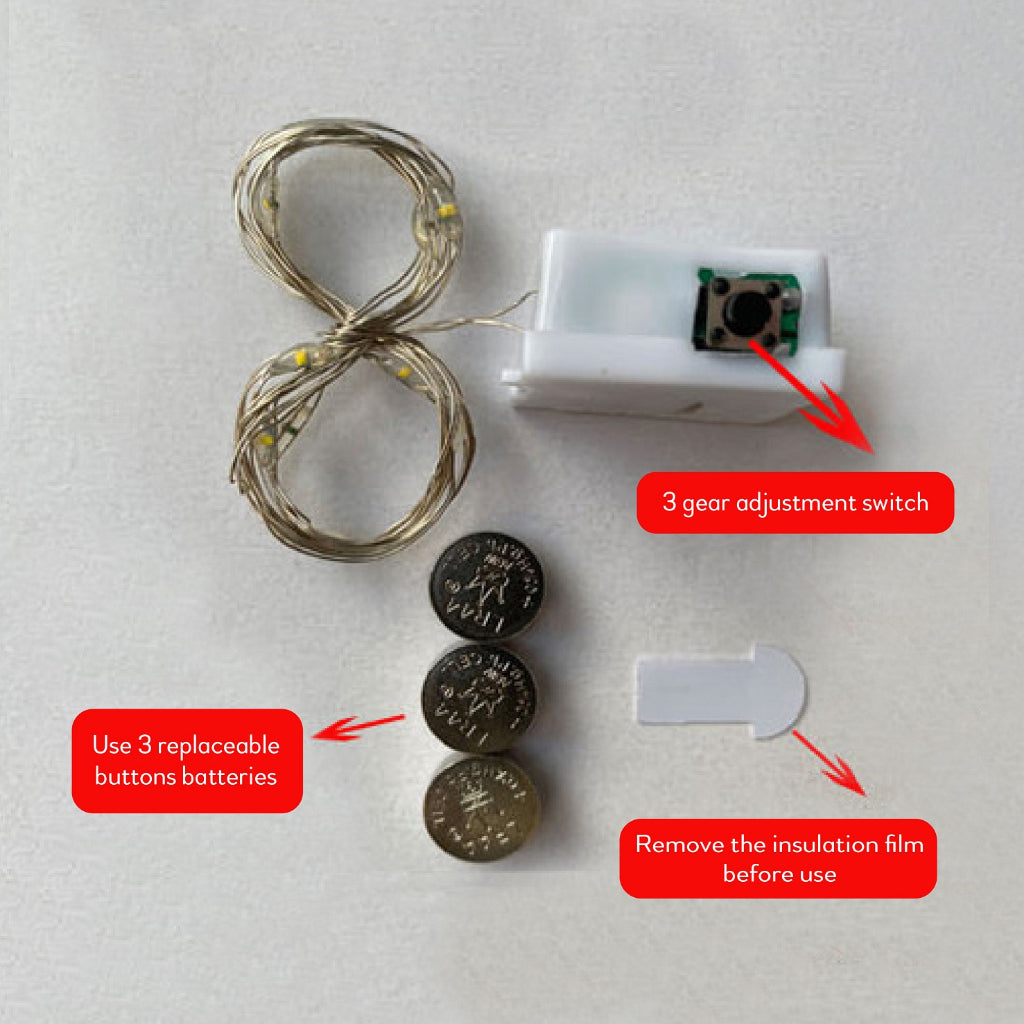 1 meter Fairy LED Lights with switch mode