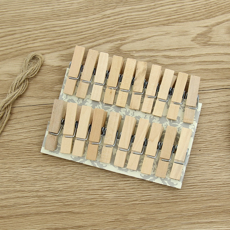 Christmas Wooden clips for photo hanging and decoration