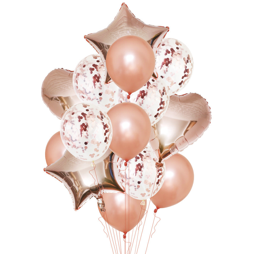 Helium inflated - 14pcs Mix Balloon Bouquet