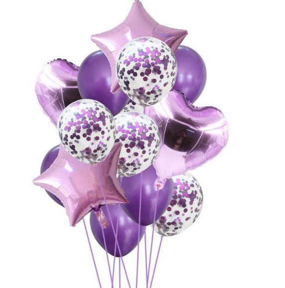 Helium inflated - 14pcs Mix Balloon Bouquet