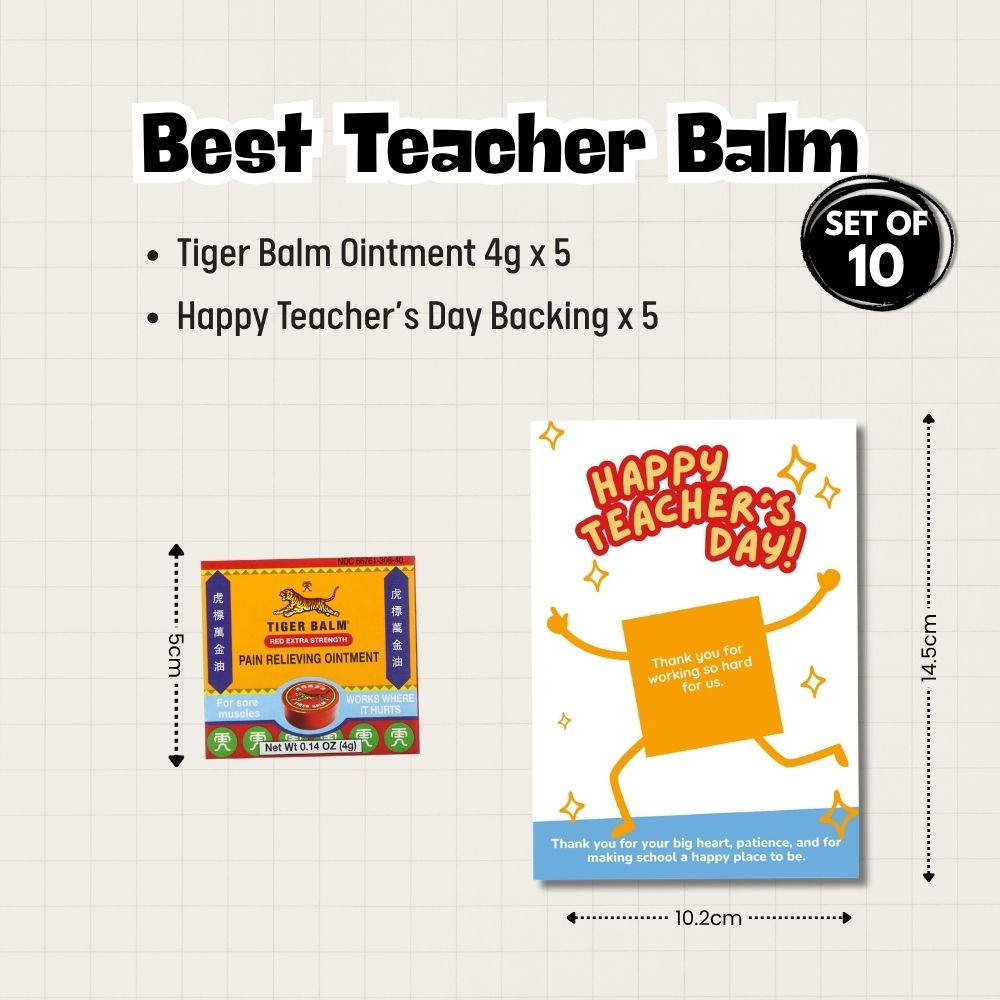 Best Teacher Tiger Balm with Teacher's Day Card