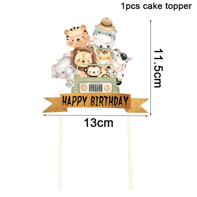 Animal Safari theme party balloon for Happy birthday Party Decoration