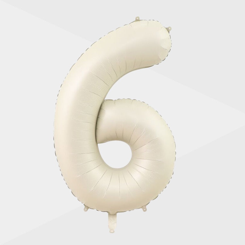 40 inch Cream Giant Number Foil Balloon