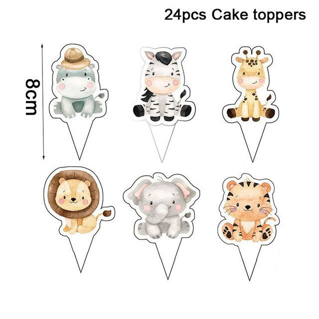 Animal Safari theme party balloon for Happy birthday Party Decoration