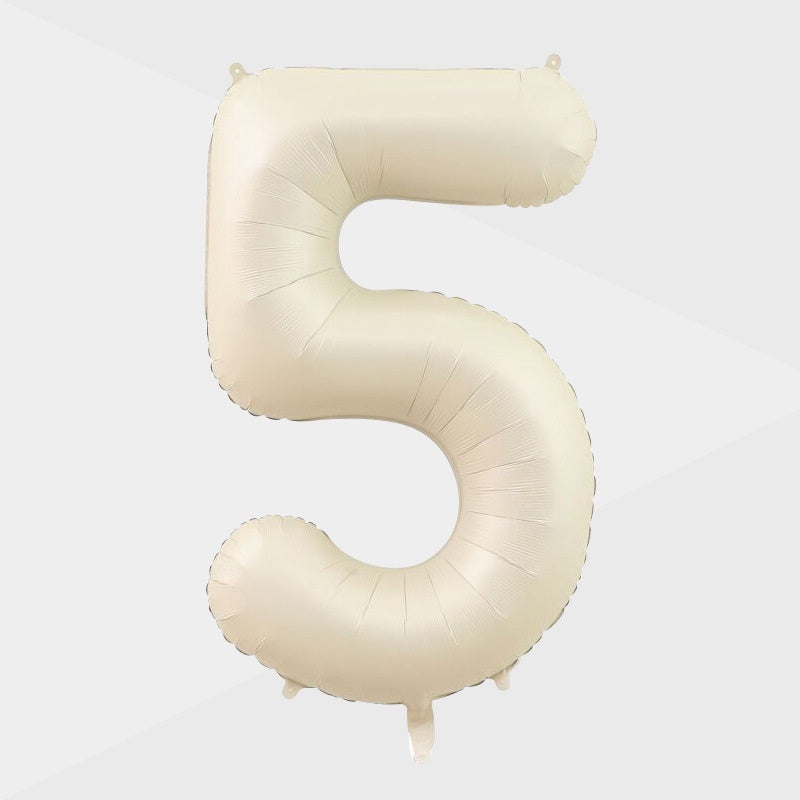 40 inch Cream Giant Number Foil Balloon