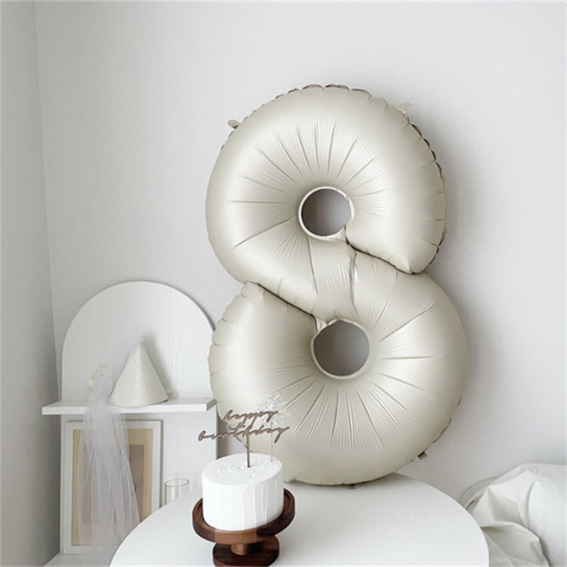 40 inch Cream Giant Number Foil Balloon