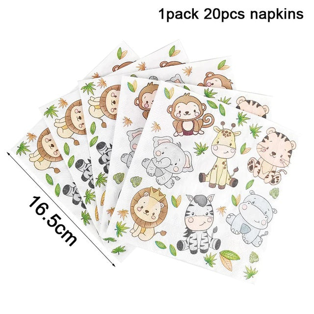 Animal Safari theme party balloon for Happy birthday Party Decoration