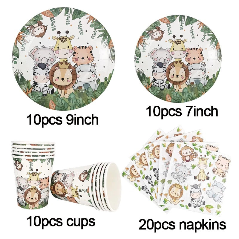 Animal Safari theme party balloon for Happy birthday Party Decoration