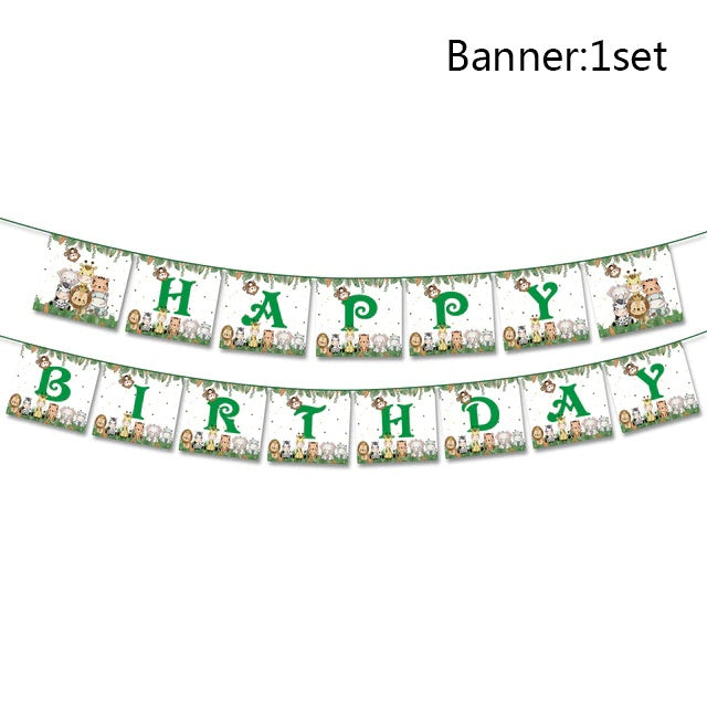 Animal Safari theme party balloon for Happy birthday Party Decoration