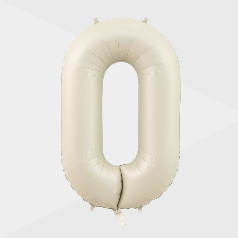 40 inch Cream Giant Number Foil Balloon