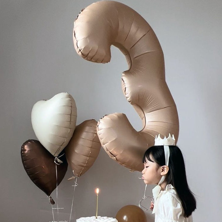 40 inch Caramel Giant Number Foil Balloon