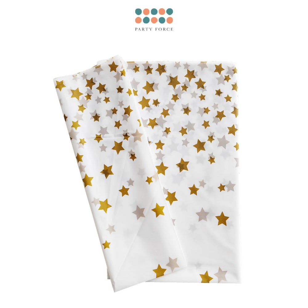 Gold Star Printed Disposable Waterproof Table Cloth