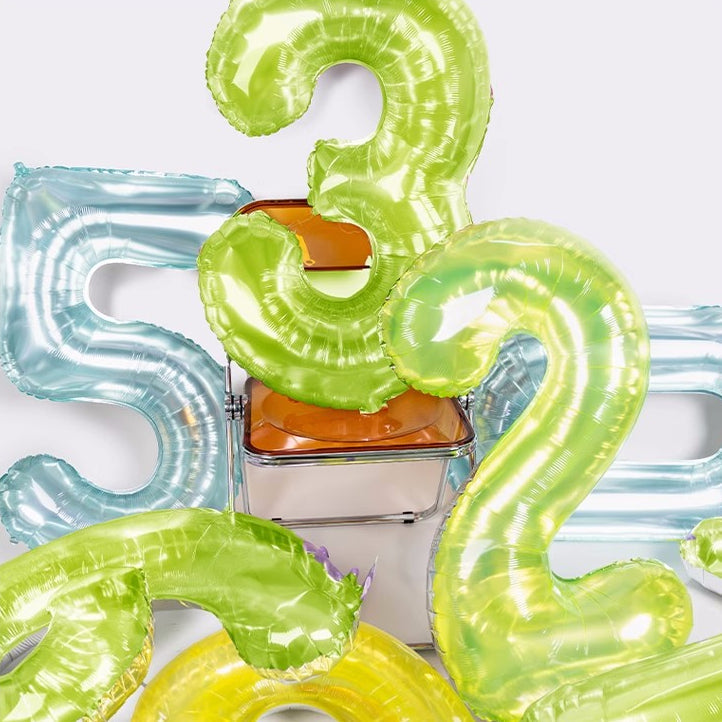 32 inch Jelly Blue Number Balloon