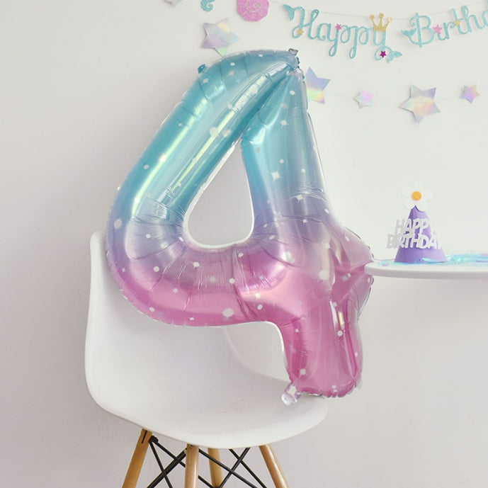 40 inch galaxy number balloon birthday balloon for party decoration