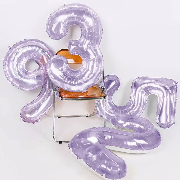 32 inch Jelly Purple Number Balloon