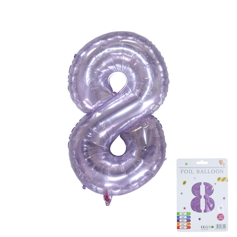 32 inch Jelly Purple Number Balloon