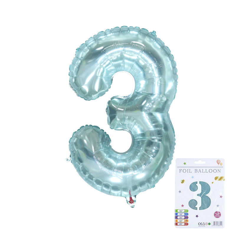 32 inch Jelly Blue Number Balloon