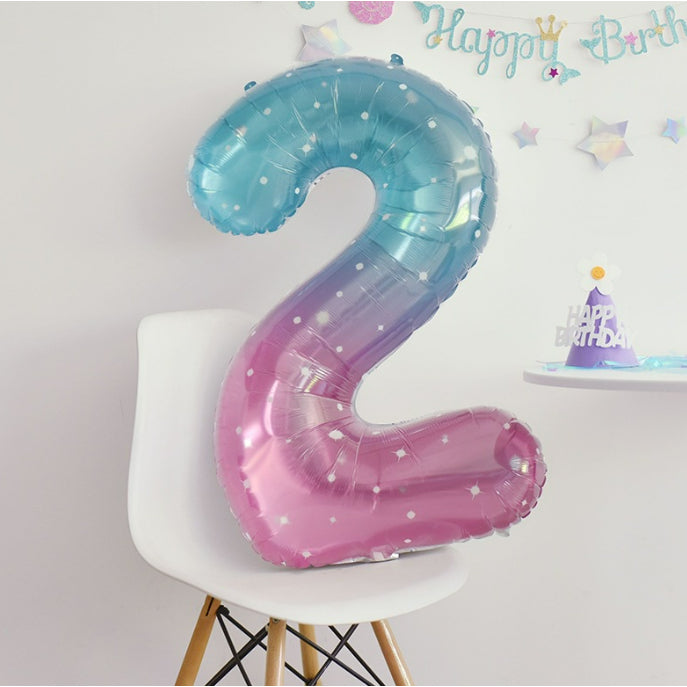 40 inch galaxy number balloon birthday balloon for party decoration