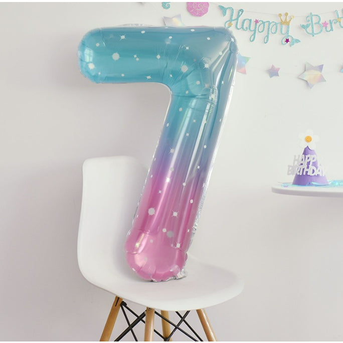 40 inch galaxy number balloon birthday balloon for party decoration