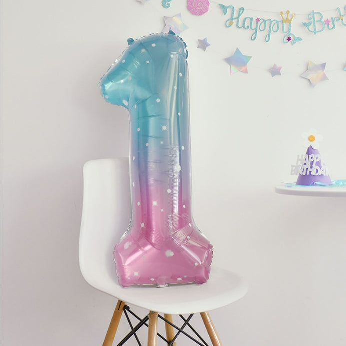 40 inch galaxy number balloon birthday balloon for party decoration
