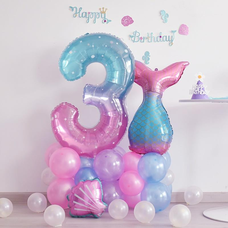 40 inch galaxy number balloon birthday balloon for party decoration